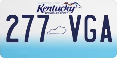 KY license plate 277VGA