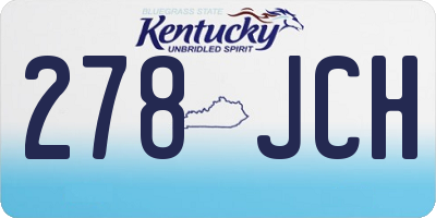 KY license plate 278JCH