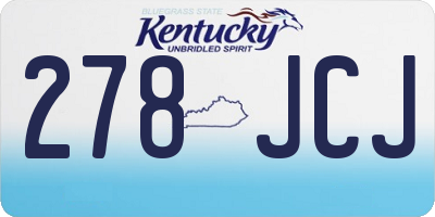 KY license plate 278JCJ