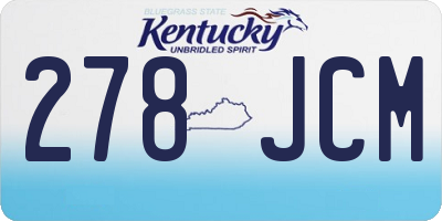 KY license plate 278JCM