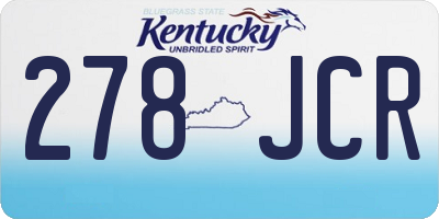 KY license plate 278JCR