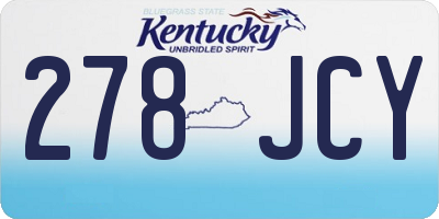KY license plate 278JCY