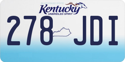 KY license plate 278JDI