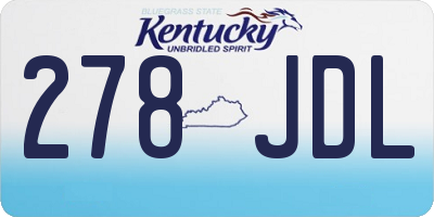 KY license plate 278JDL