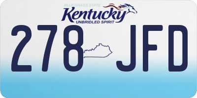 KY license plate 278JFD