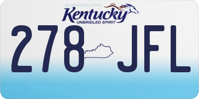KY license plate 278JFL
