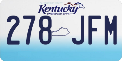 KY license plate 278JFM
