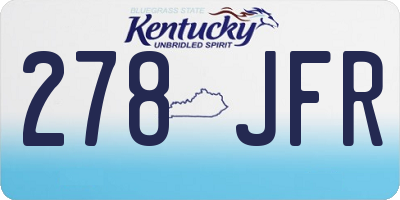 KY license plate 278JFR