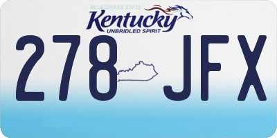 KY license plate 278JFX