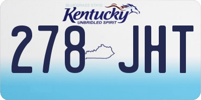 KY license plate 278JHT