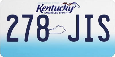 KY license plate 278JIS