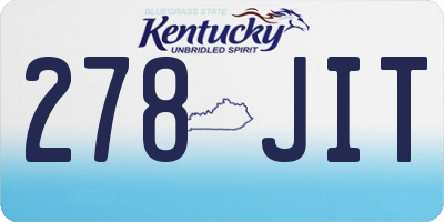 KY license plate 278JIT