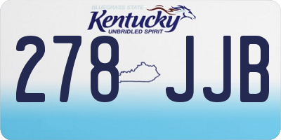 KY license plate 278JJB
