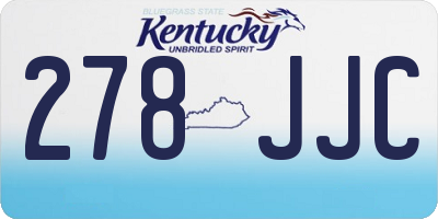 KY license plate 278JJC