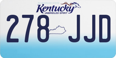 KY license plate 278JJD