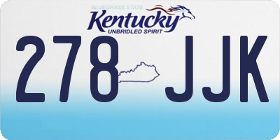 KY license plate 278JJK