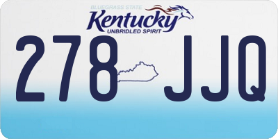 KY license plate 278JJQ