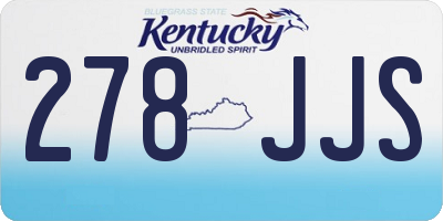 KY license plate 278JJS