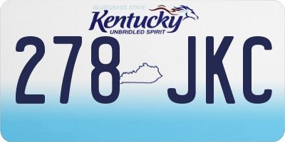 KY license plate 278JKC