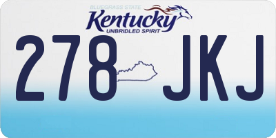 KY license plate 278JKJ