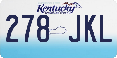 KY license plate 278JKL
