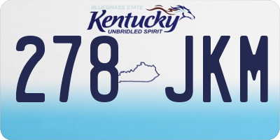 KY license plate 278JKM