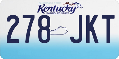 KY license plate 278JKT