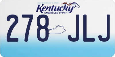 KY license plate 278JLJ