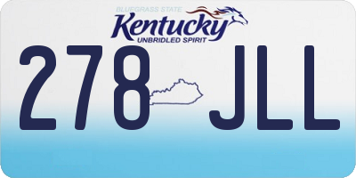 KY license plate 278JLL