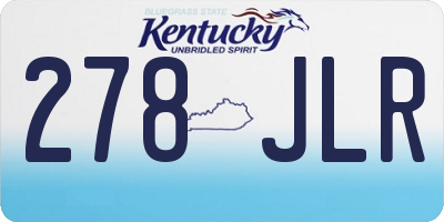 KY license plate 278JLR