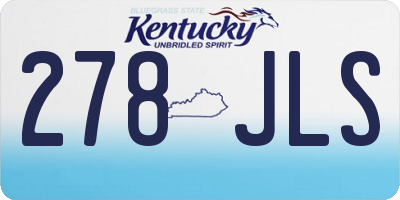 KY license plate 278JLS