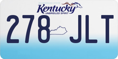 KY license plate 278JLT