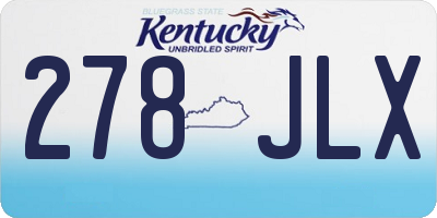 KY license plate 278JLX