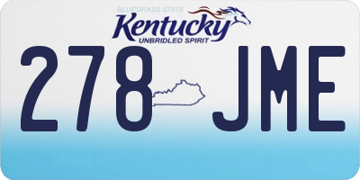 KY license plate 278JME