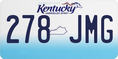 KY license plate 278JMG