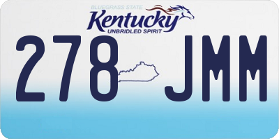 KY license plate 278JMM