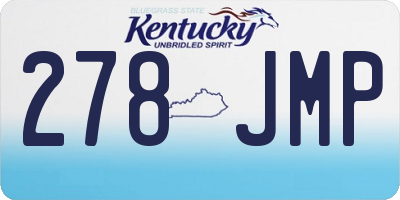 KY license plate 278JMP