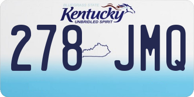 KY license plate 278JMQ