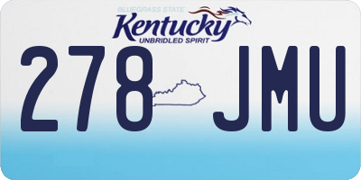 KY license plate 278JMU