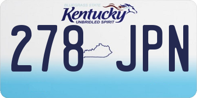 KY license plate 278JPN