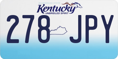 KY license plate 278JPY
