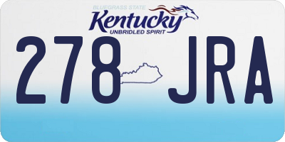 KY license plate 278JRA