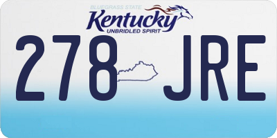 KY license plate 278JRE
