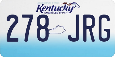 KY license plate 278JRG