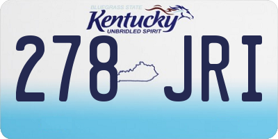 KY license plate 278JRI