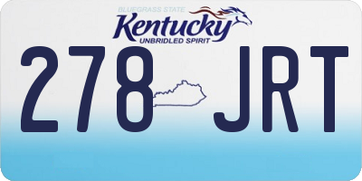 KY license plate 278JRT