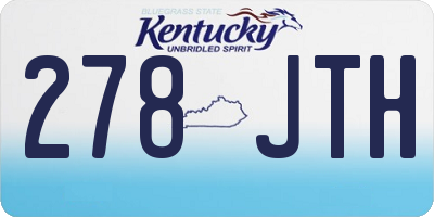 KY license plate 278JTH