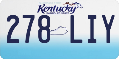 KY license plate 278LIY