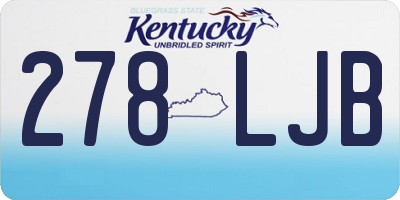 KY license plate 278LJB