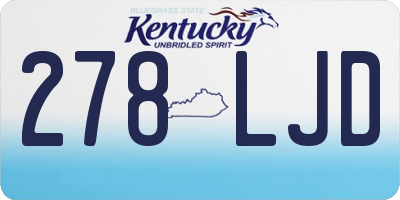 KY license plate 278LJD